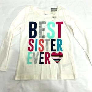 Carters Long sleeve Best sister Ever Size 5